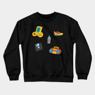 Old School Stickers number two Crewneck Sweatshirt